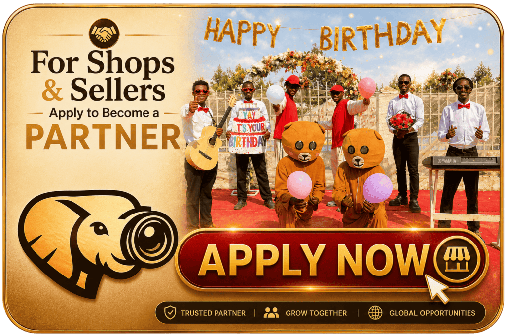 Apply to become an African blessing video partner - banner for shops and sellers